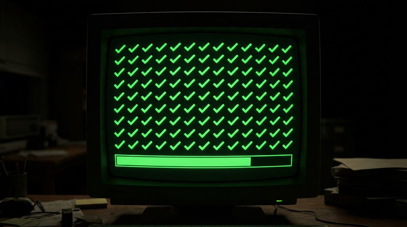 Dashboard pipeline CI con risultati di test verdi dopo l'esecuzione della suite di test automatizzati