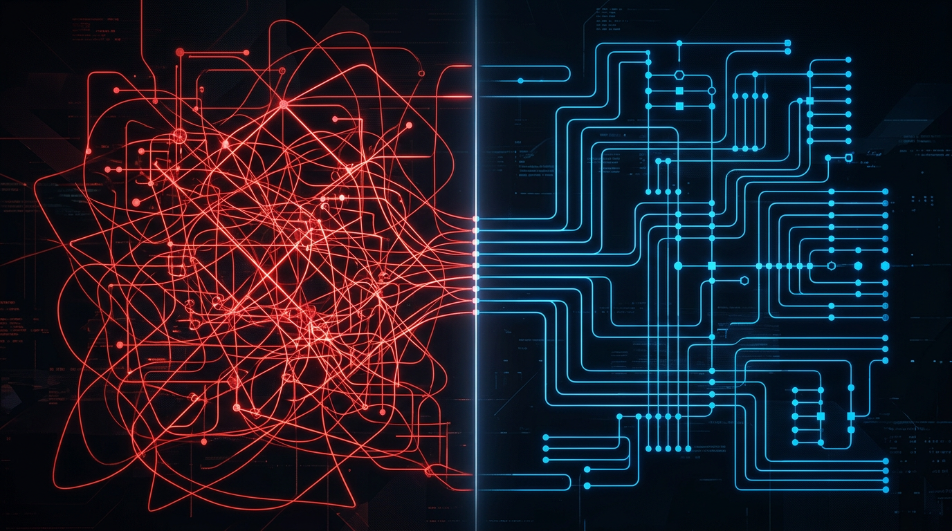 Radar chart della salute del codice con metriche: complessità, copertura, duplicazione, coupling
