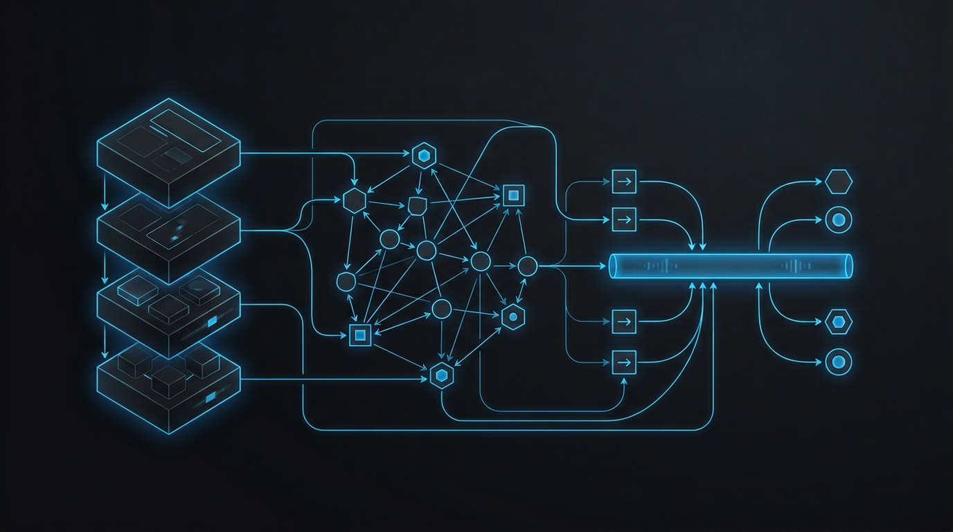 Diagramma comparativo dei pattern di architettura software: monolite, monolite modulare, microservizi, event-driven